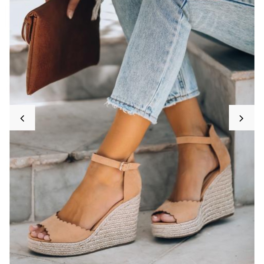 Vici Scalloped Espadrille Wedge